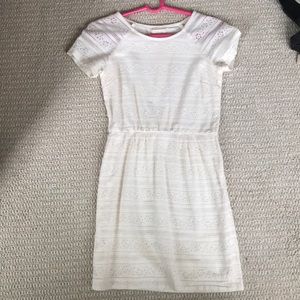White lace t-shirt dress